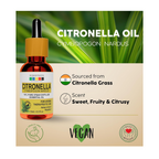 Organix Mantra Citronella Oil - 100% Natural Citronella Essential Oil | Grocsy