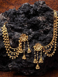 Shining Diva Gold-Polished Taselled Classic Jhumkas | Grocsy
