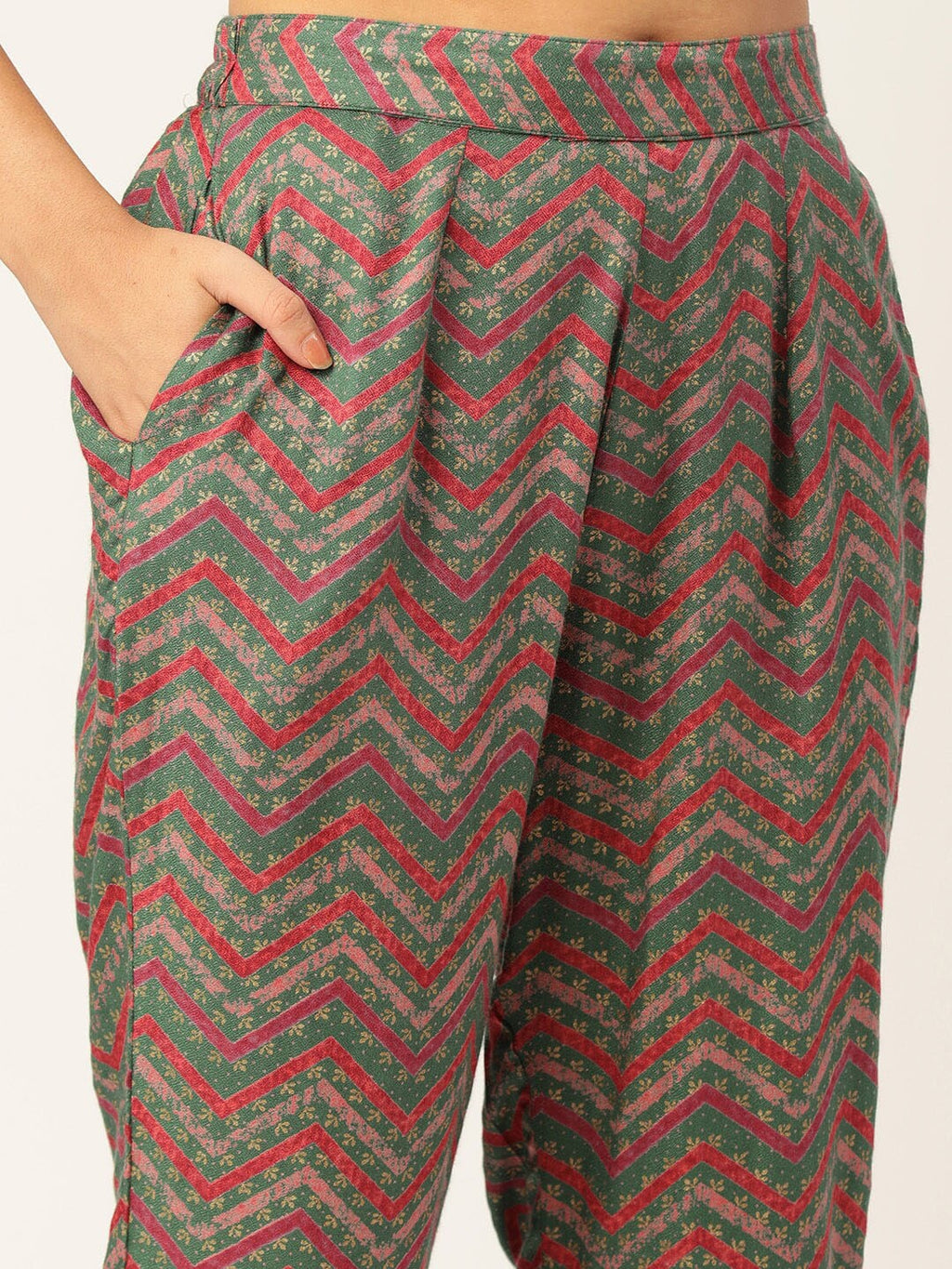 HERE&NOW Women Embroidered Kurta with Trousers & With Dupatta | Grocsy