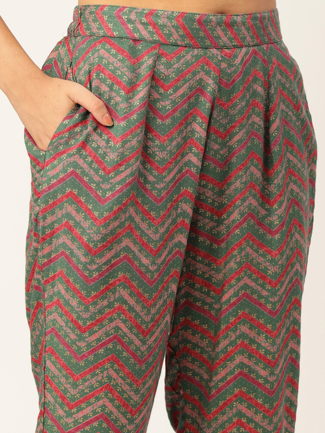 HERE&NOW Women Embroidered Kurta with Trousers & With Dupatta | Grocsy