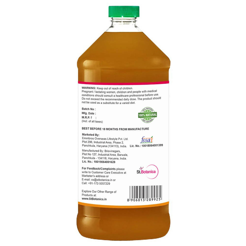 St.Botanica Apple Cider Vinegar With Mother & Honey | Grocsy