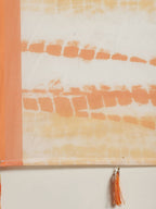 Orange Organza Printed Saree With Blouse Piece - Nivaa | Grocsy