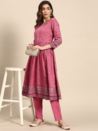 All About You Women Floral Printed Regular Kurta with Trouser | Grocsy