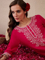 Indo Era Women Floral Embroidered Thread Work Kurta | Grocsy