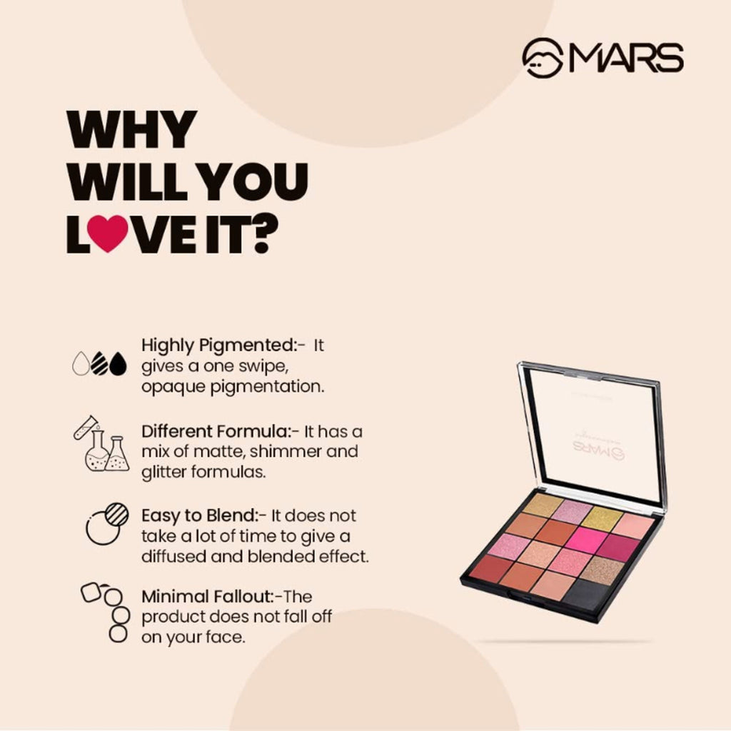 MARS Cosmetics Mesmereyes Eyeshadow Palette - 1 | Grocsy