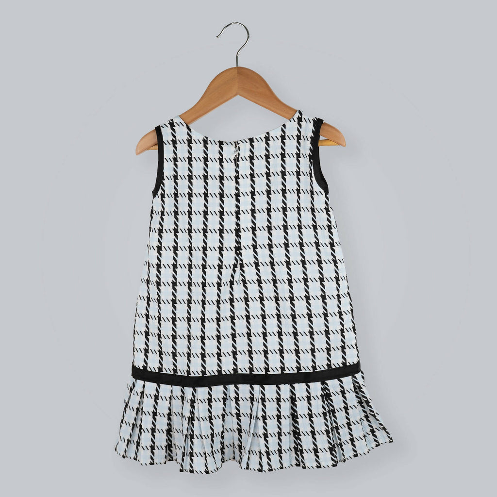 Pink Cow Fashions Box Print Dress With Bow | Grocsy