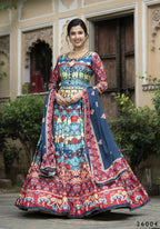 Wedding Designer Multi Soft Dola Silk Anarkali suit with Dupatta - Samanta | Grocsy