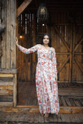 Aayaa Georgette Gown With Heavy Digital Print - Multi Color | Grocsy