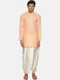 Sethukrishna Men Orange Pure Cotton Kurta with Salwar | Grocsy