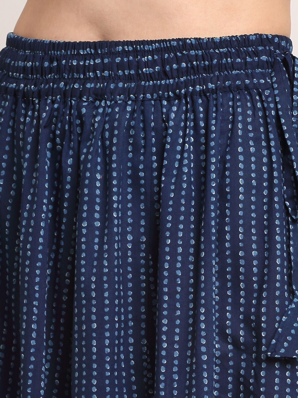 TAG 7 Women Navy Blue Indigo Floral Print Flared Palazzo | Grocsy