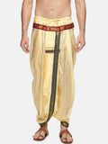 Sethukrishna Men Beige Solid Dhoti Pant | Grocsy