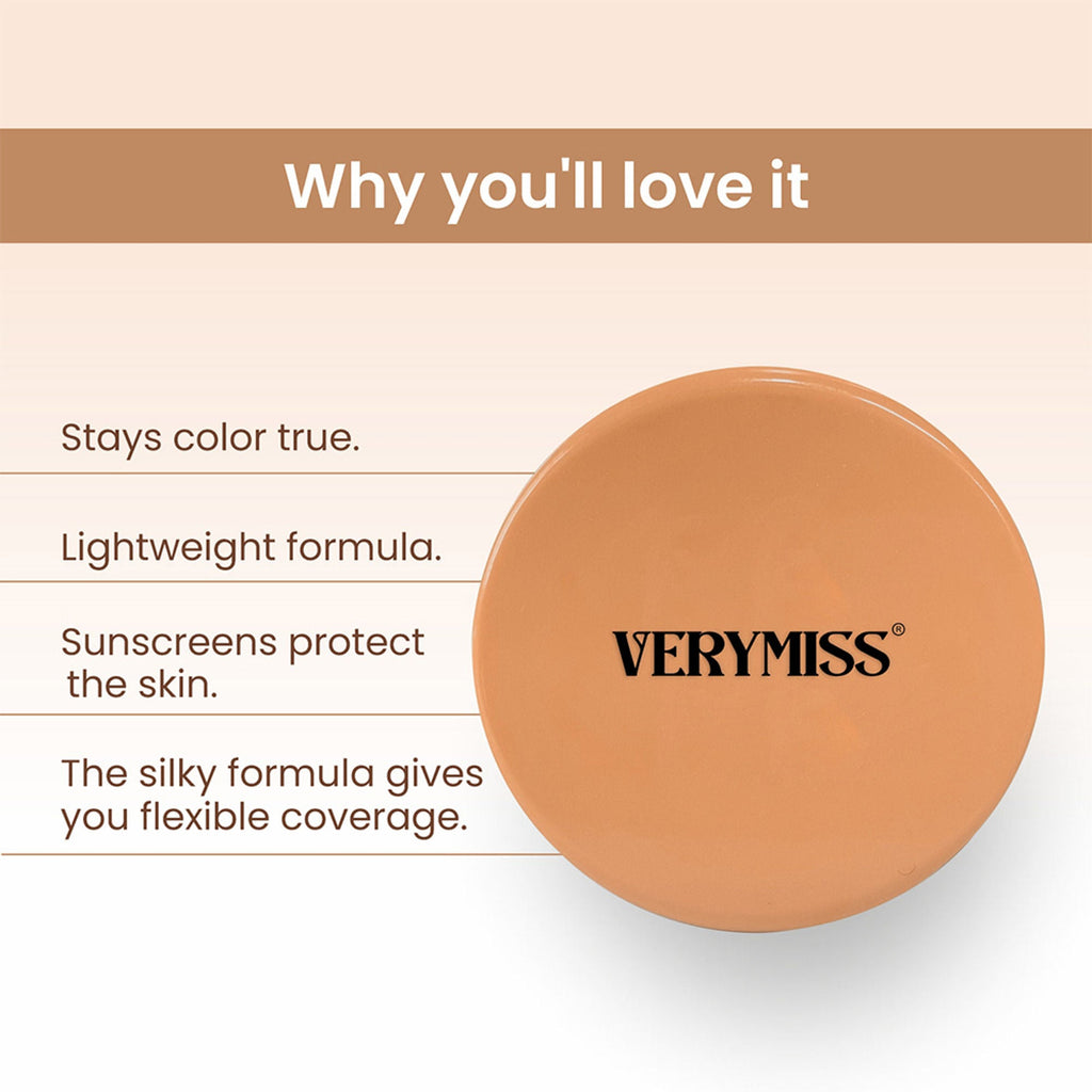 VERYMISS Natural Glow Compact Powder - 02 Light Beige | Grocsy