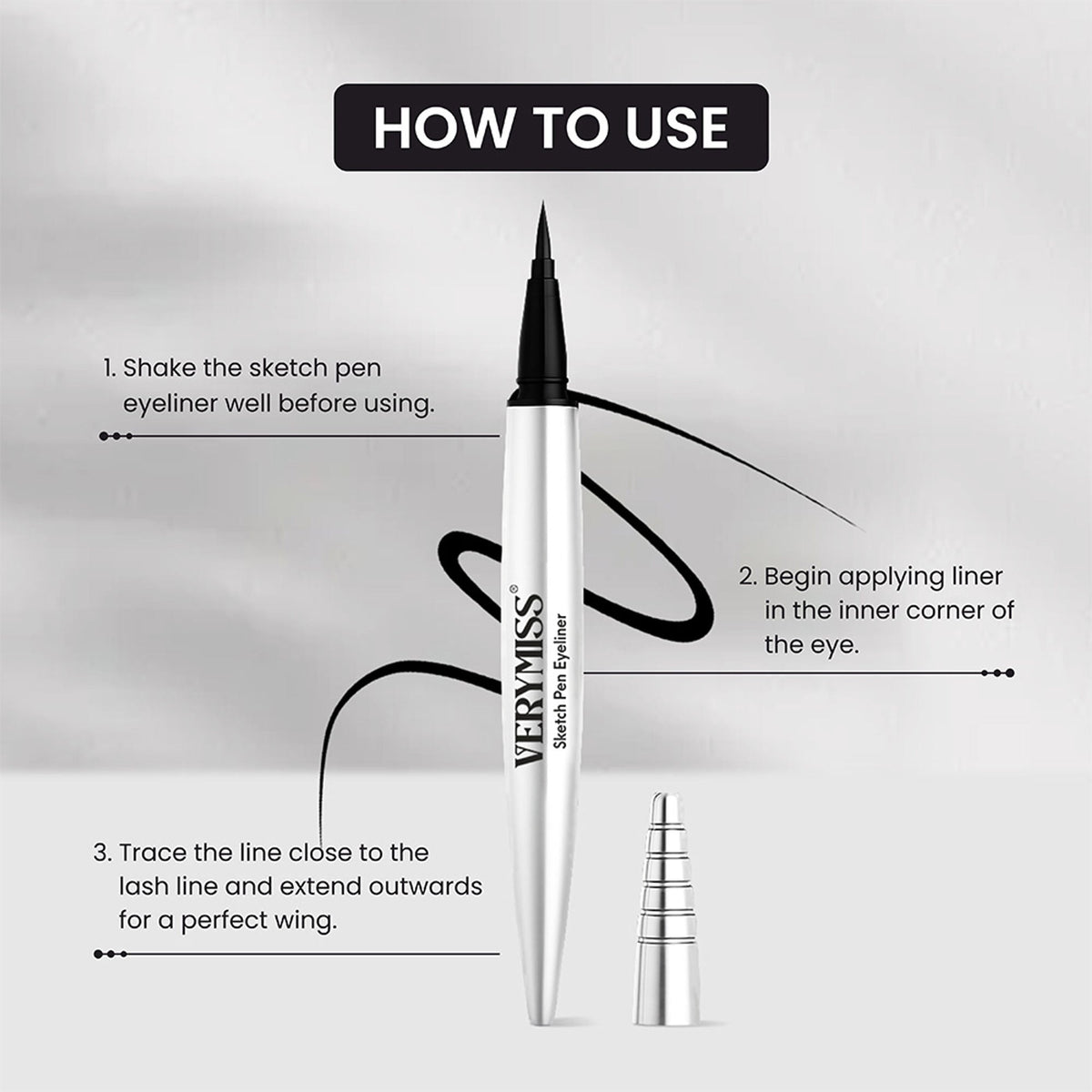 VERYMISS Jet Black Sketch Pen Eyeliner | Grocsy