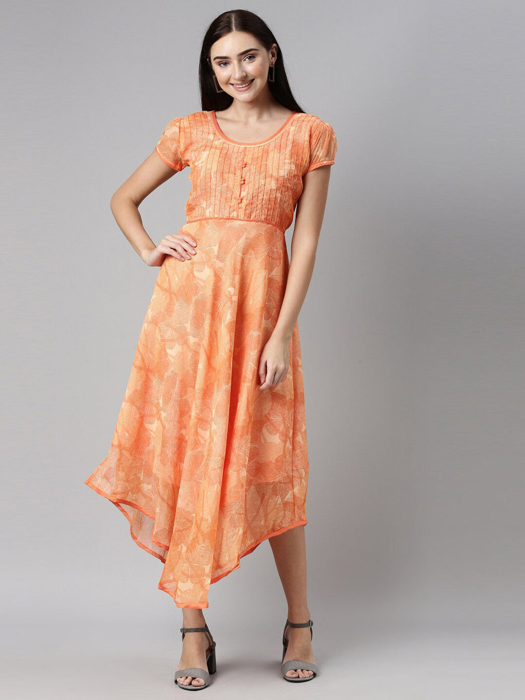 Souchii Chiffon Midi Dress | Grocsy
