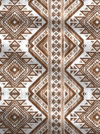 MYTRIDENT Brown Ethnic Motifs Cotton 120 TC Queen Bedsheet With 2 Pillow Covers | Grocsy
