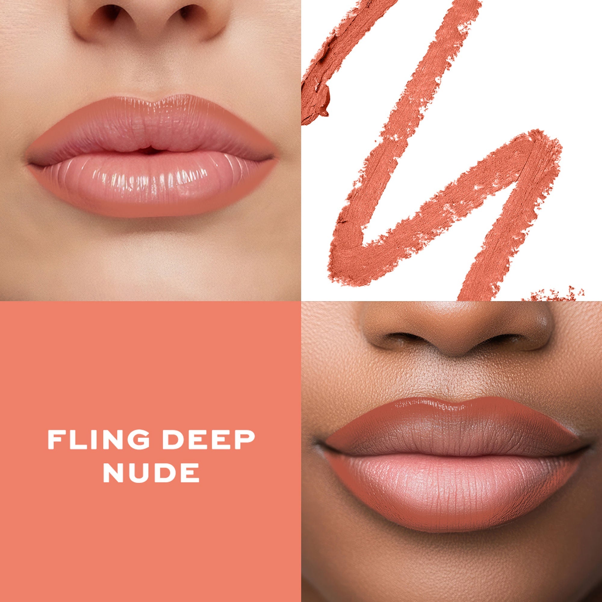 Makeup Revolution Satin Kiss Lip Liner - Fling Deep Nude | Grocsy
