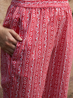 Sangria Printed Pure Cotton Kurta With Trouser & Dupatta | Grocsy
