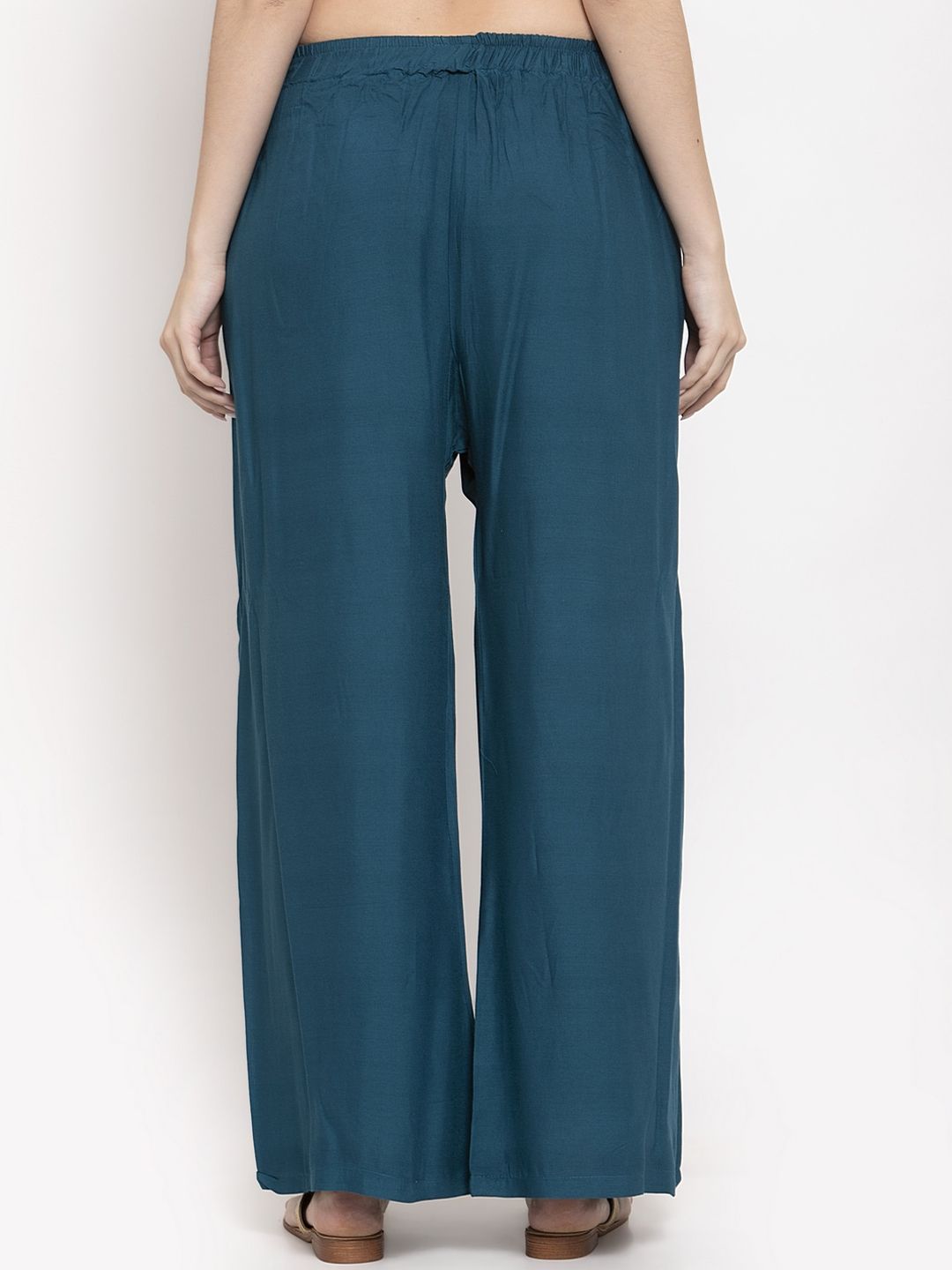 TAG 7 Women Pack Of 2 Solid Straight Palazzos | Grocsy