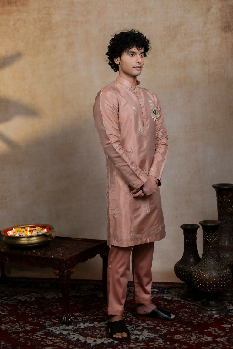 Semi Pattu Copper Balaji Ratna Pattu Set By Hilo Design | Grocsy