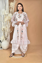 Morchari Women Hand Embroidery Crop Top-Light Pink | Grocsy