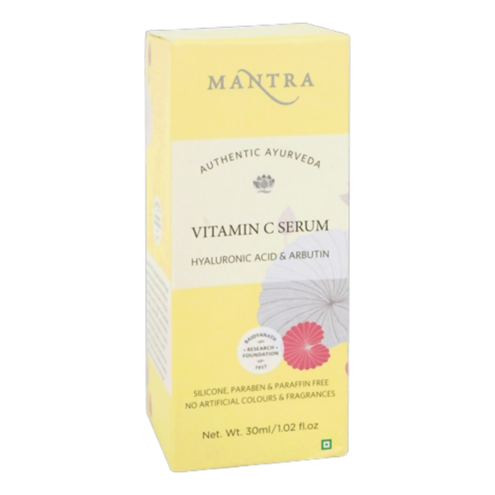Mantra Herbal Vitamin C Serum With Hyaluronic Acid and Arbutin | Grocsy