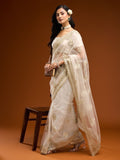 kasee Floral Embroidered Net Saree | Grocsy