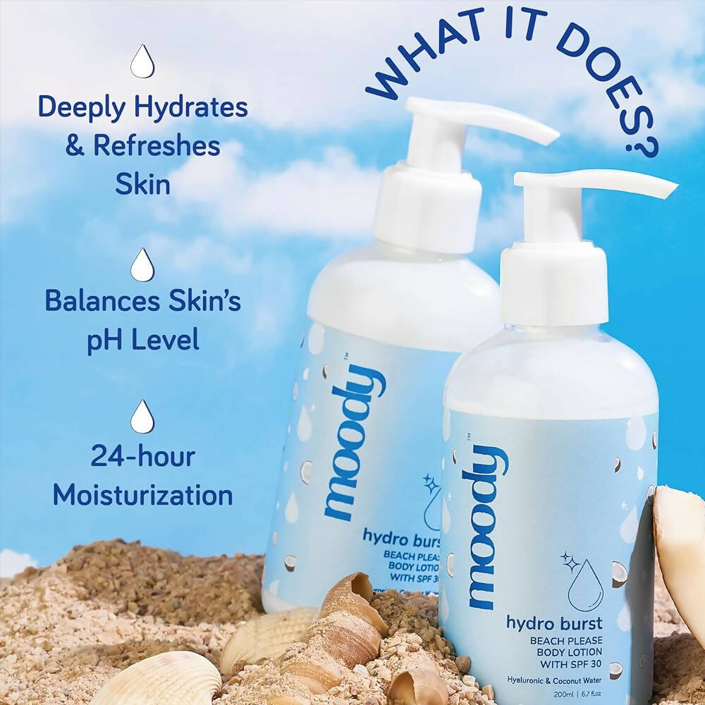 Moody 7D Hydro Burst Bleach Please Body Lotion with SPF 30 | Grocsy