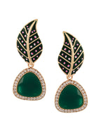 Shoshaa Set of 2 Gold-Polished Handcrafted Contemporary Drop Earrings | Grocsy