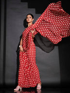 Tikhi Imli Ethnic Motifs Printed Ready To Wear Saree | Grocsy