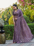 Tikhi Imli Geometric Woven Design Ready to Wear Saree | Grocsy