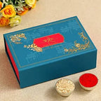Folk Style Lumba Rakhi Set & Almonds Jar | Grocsy