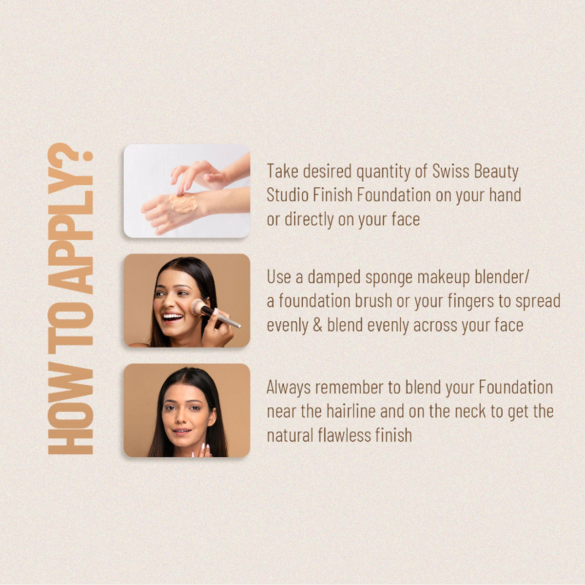 Swiss Beauty Studio Finish Full Coverage Foundation - Ivory Fair | Grocsy