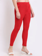 TAG 7 Pack Of 2 Women Peach & Red Wool Leggings | Grocsy
