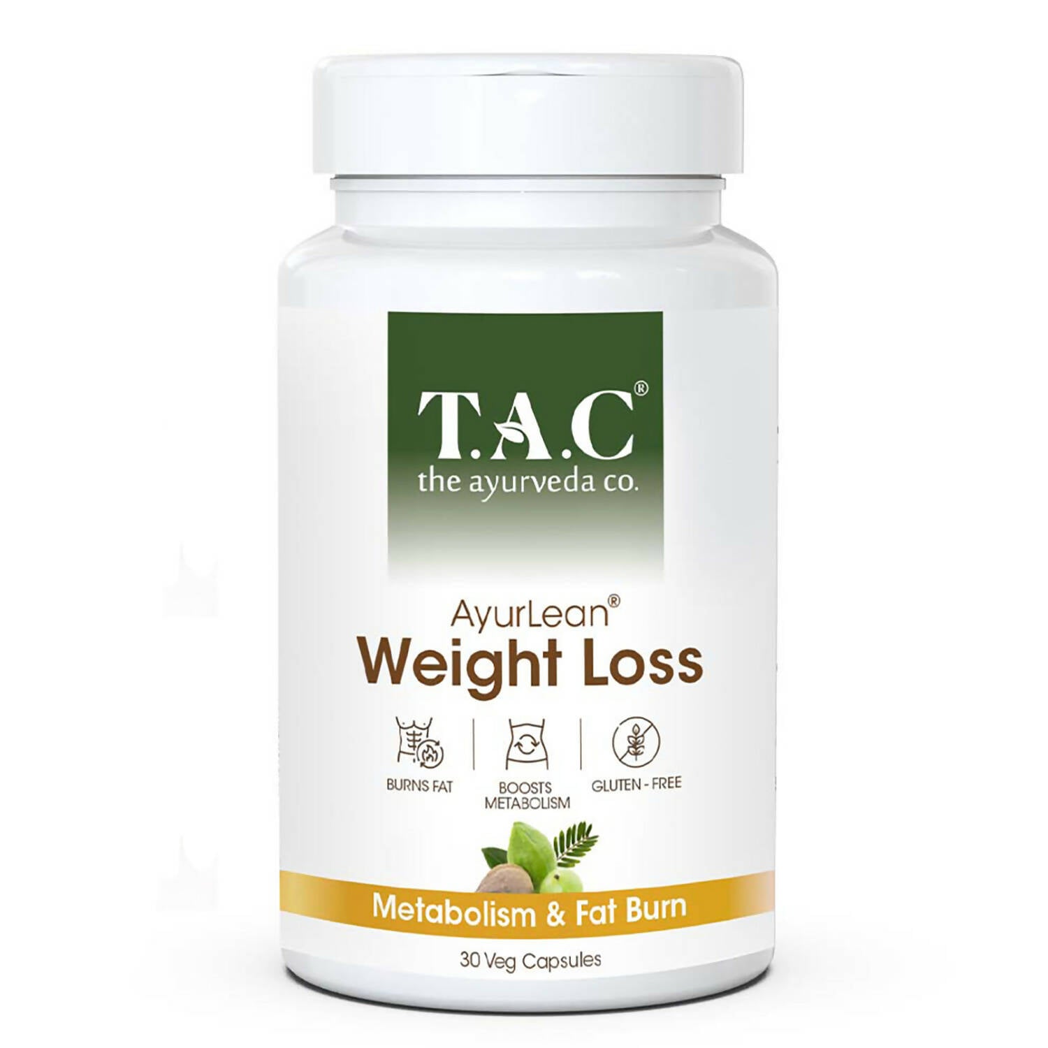 TAC - The Ayurveda Co. AyurLean Weight Loss Veg Capsules | Grocsy