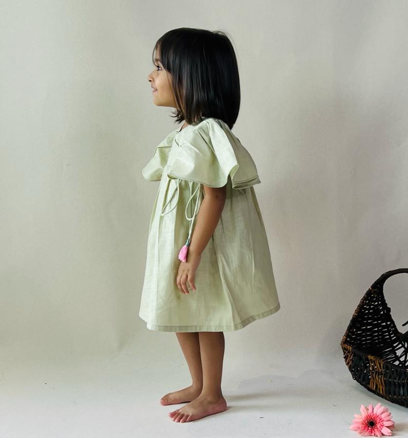 ArthLife Pale Green Angrakha Dress | Grocsy