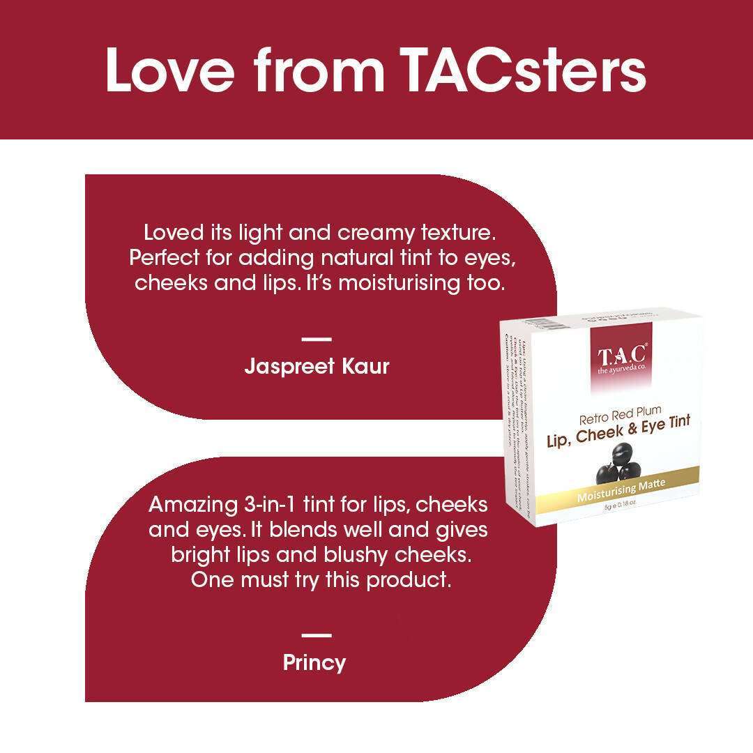 TAC - The Ayurveda Co. Retro Red Lip, Cheek & Eye Tint | Grocsy