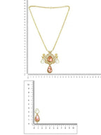 Glass Kundan Gold plated Long Earrings - Ruby Raang | Grocsy