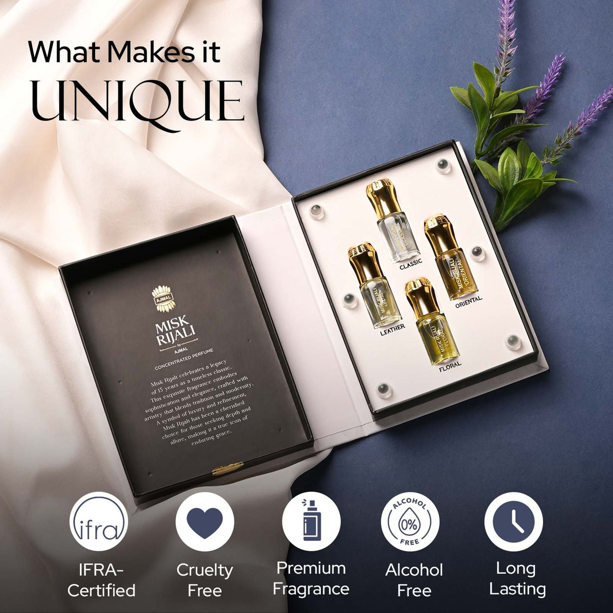 Ajmal India Misk Rijali Concentrated Perfume Gift Set | Grocsy