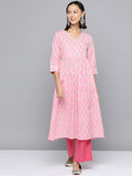 HERE&NOW Ethnic Motifs Printed Sequined Detail Angrakha Kurta | Grocsy