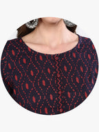 Sangria Women Blue Geometric Printed Straight Kurta | Grocsy