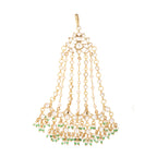 Nuyug 22K Gold-Plated Kundan Studded Jhumar Paasa Statement Head Jewellery | Grocsy
