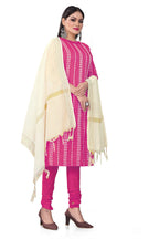 Pink Cotton Jacquard Woven Unstitched Dress Material - Amara | Grocsy