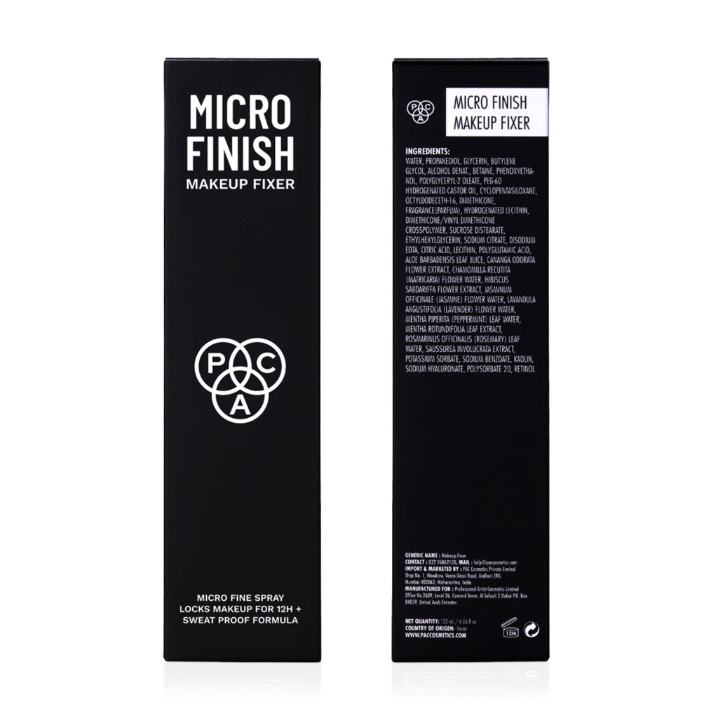 PAC Studio Micro Finish Makeup Fixer Spray - Quick Drying Microfine Mist, Longlasting Sweatproof Formula | Grocsy