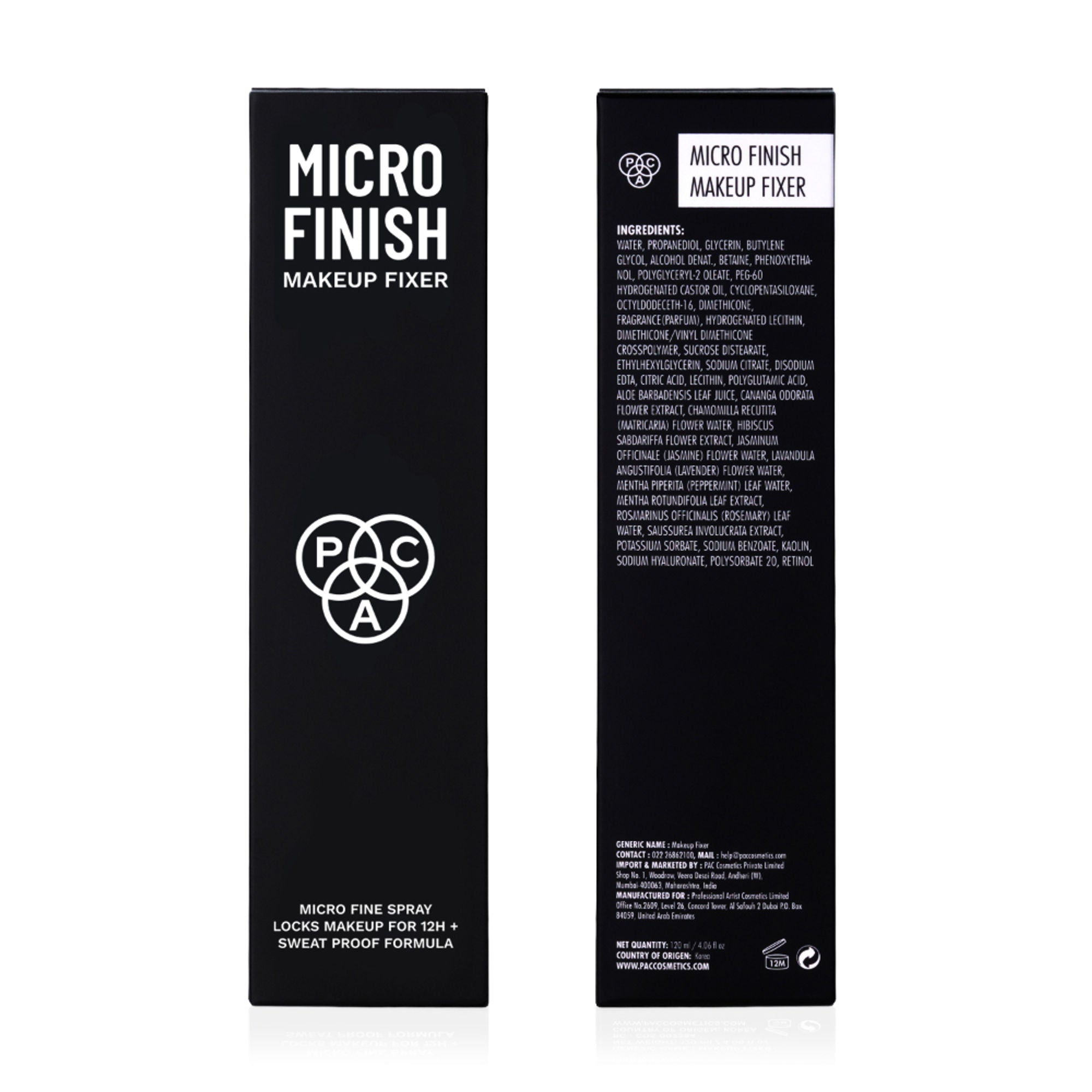 PAC Studio Micro Finish Makeup Fixer Spray - Quick Drying Microfine Mist, Longlasting Sweatproof Formula | Grocsy