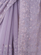 kasee Embroidered Floral Sequinned Saree | Grocsy