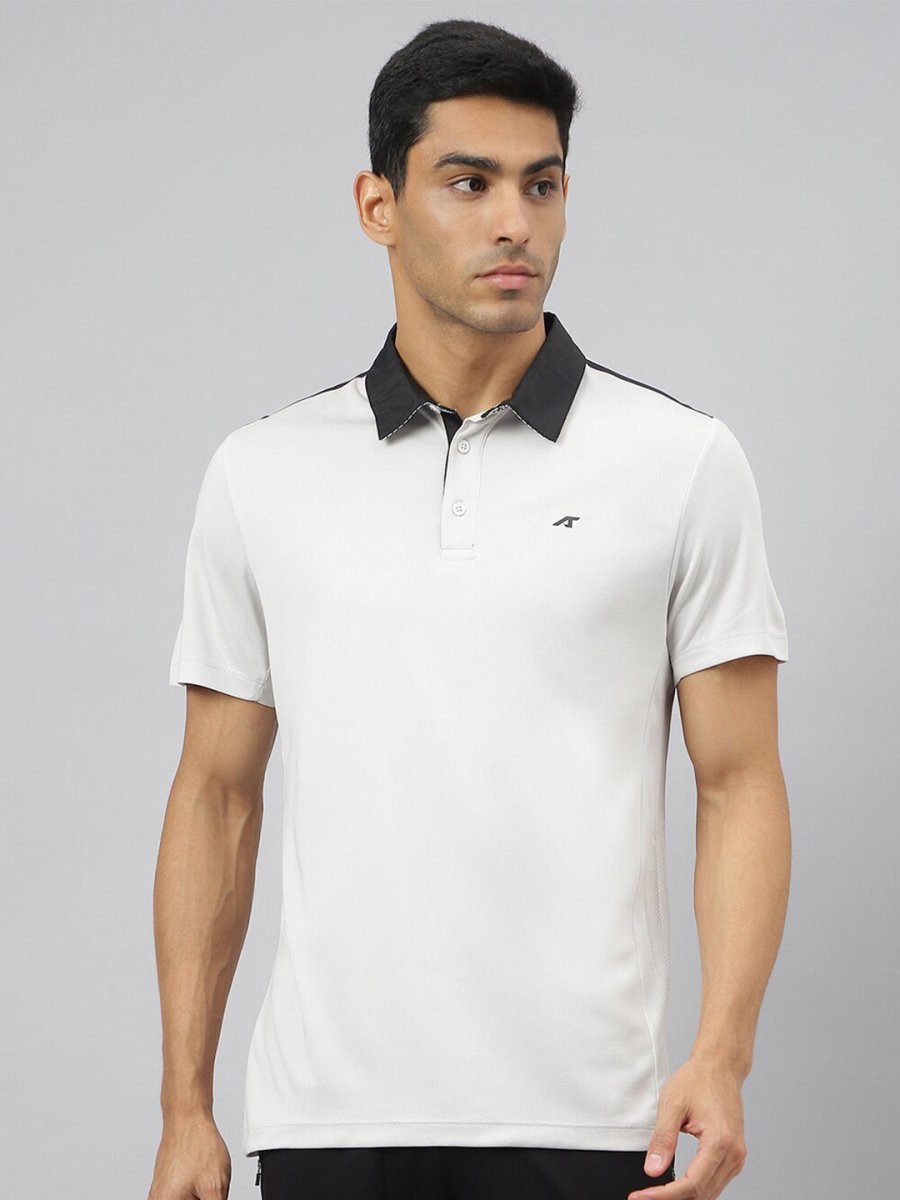 Alcis Men Train-Tech Anti-Static Slim-Fit Training Polo T-Shirt | Grocsy