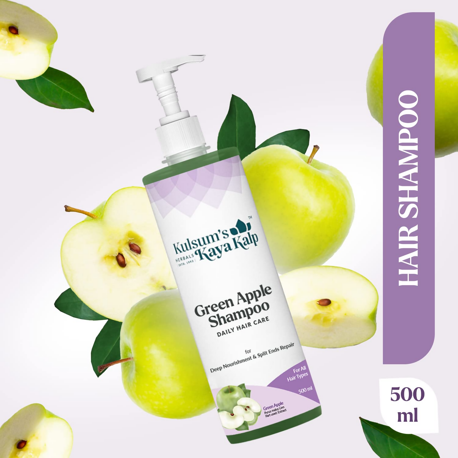 Kulsum's Kaya Kalp Green Apple Shampoo For Deep Nourishment & Split Ends Repair | Grocsy