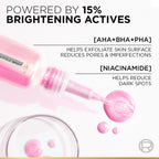 L'Oreal Paris Glycolic-Bright Anti Dark Spot Exfoliant Peel 15% Aha + Bha + Pha + Niacinamide | Grocsy