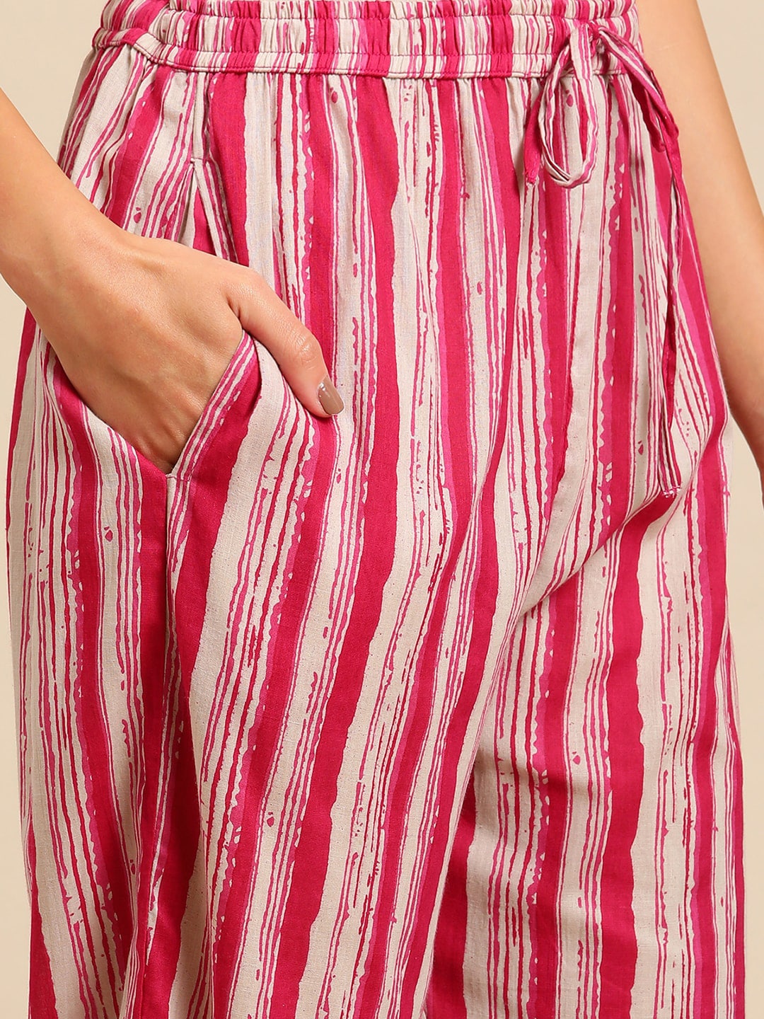 Sangria Women Ethnic Motifs Printed Pure Cotton Kurta with Trousers & With Dupatta | Grocsy