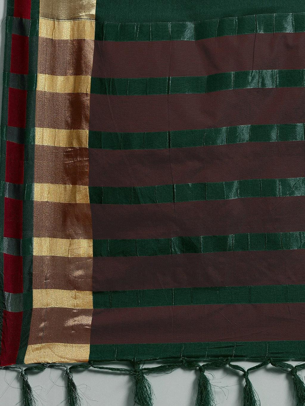 Saree Mall Green & Maroon Zari Silk Blend Uppada Sarees | Grocsy